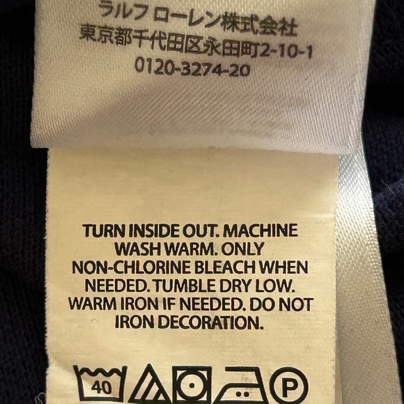 Polo Ralph Lauren Crest & Big Pony Mens Polo Shirt XLT Navy Blue/Gold Embroided - Picture 2 of 12